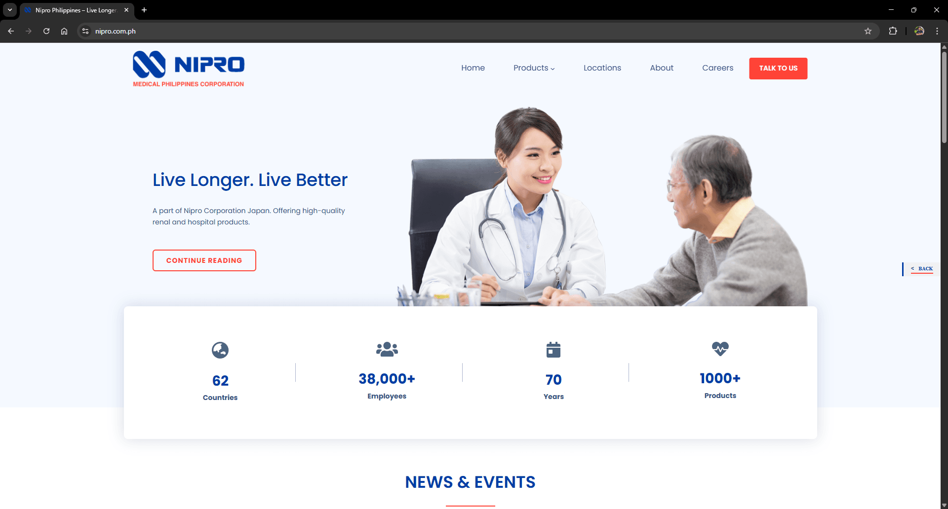 Corporate and SEO-optimized website development for Nipro Medical Philippines Corp., featuring structured product listings and job posting pages. Built with a clean, responsive layout focused on performance, usability, and maintainability using standard WordPress best practices.
