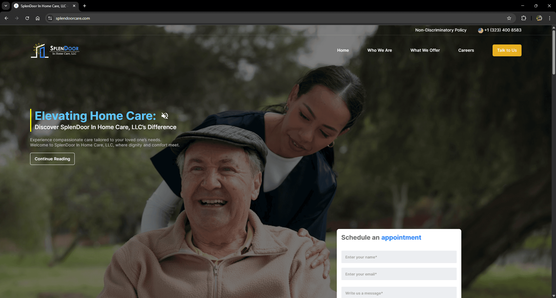 Healthcare-focused SEO-optimized website for a US-based in-home care provider, designed to present services clearly while maintaining performance, responsive design, and structured content. Implemented with WordPress and optimized for user experience and scalability.